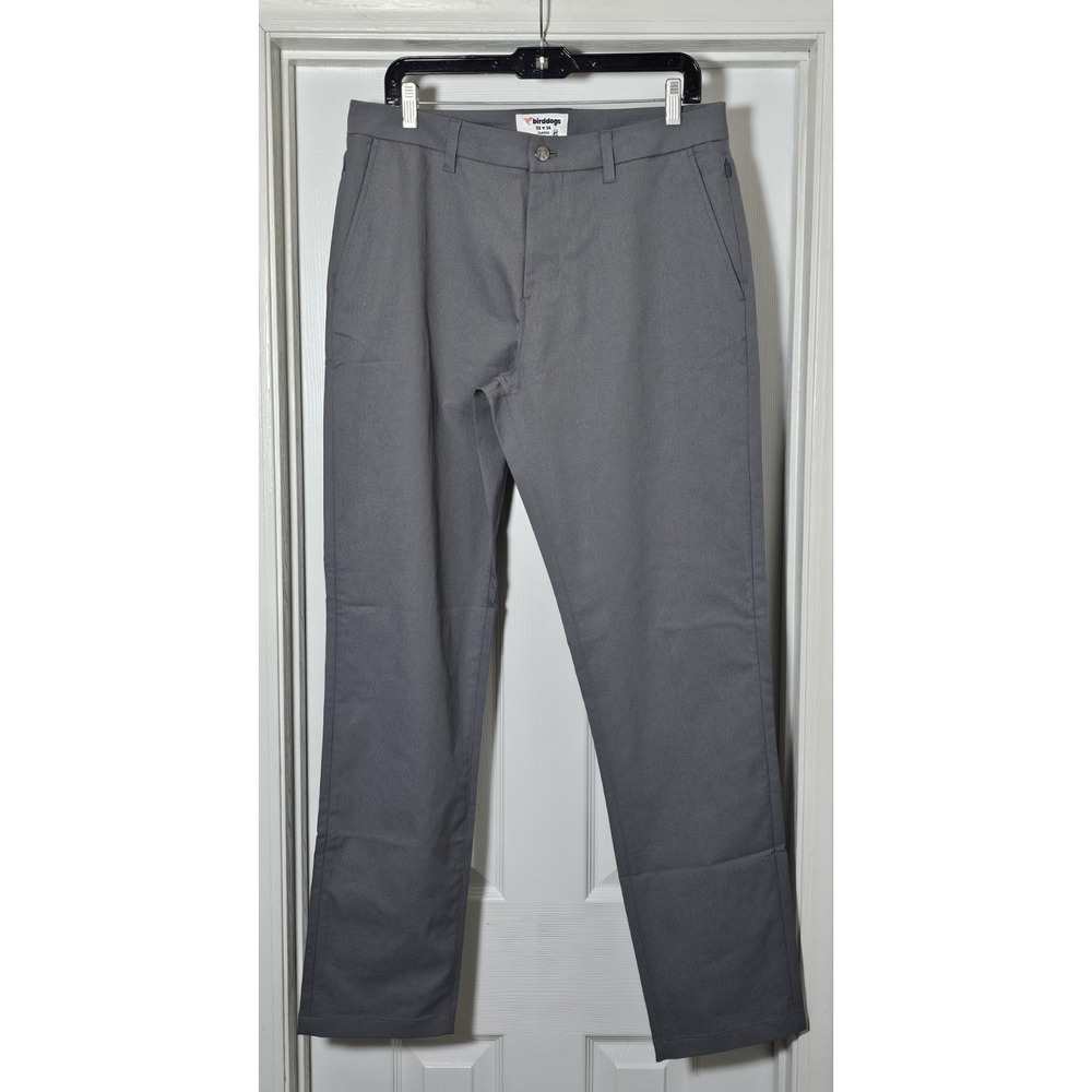 Birddogs Stretch Chino Pants Size 32-34 Classic Fit Gray